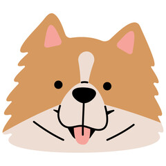 Bangkaew head cute on a white background, vector illustration.