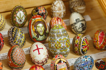 The colorful painted eggs of Ciocanesti in Romania