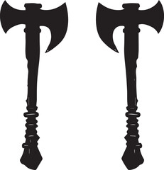 set of axes silhouettes