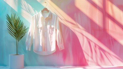 Vibrant Airy Setting Highlighting a White Shirt for Spring and Summer Collection Previews