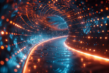 Obraz premium Virtual reality, innovation and new technology, abstract futuristic concept, VR glasses, 3D render