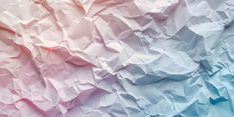 Fototapeta premium Crumpled paper texture in soft pastel colors, suitable for environmentally friendly products or creative arts supplies 