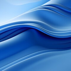 Fototapeta premium Blue abstract wavy lines background 