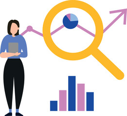 The girl is doing market research.