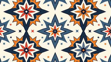 illustration of pattern of star design with minimalist design and white background