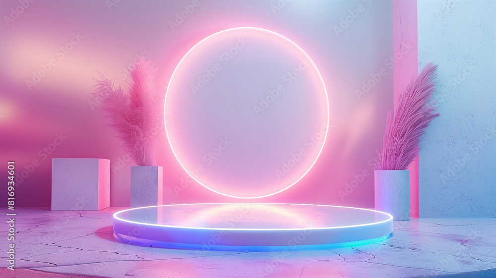 Aufkleber a captivating 3d display highlighted by a vibrant orb against a gradient backdrop