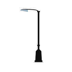 Street lamp vector illustration, street light and spotlights.