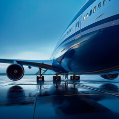 Dynamic Ground Shot: Boeing 747-8 Stands Tall on Tarmac