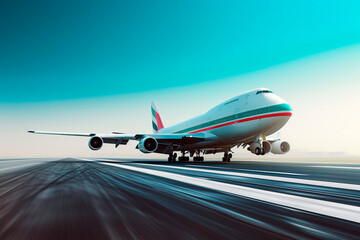 Modern Logistics: High-Resolution Image of a Cargo Jet in Motion
