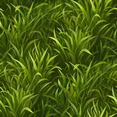 Cartoon detailed grass seamless texture.