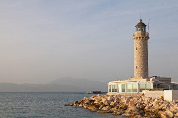 Patras Lighthouse along the shore