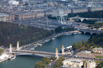 Aerial view of the Place de la Concorde in Paris