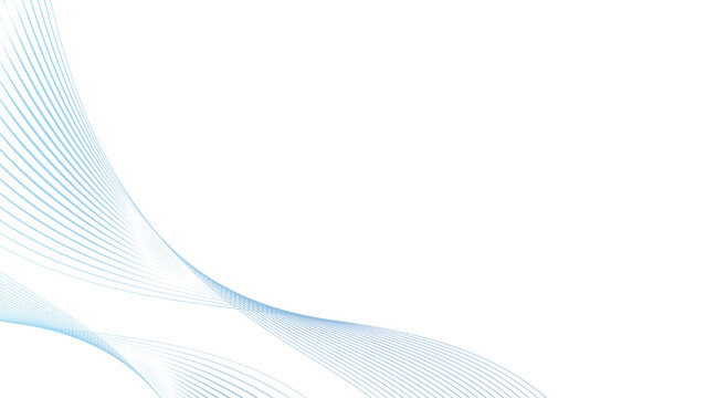 左にシンプルな青の流線が流れる背景素材