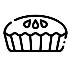 Pie Icon in Line Style