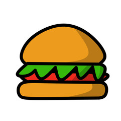 burger and fries
