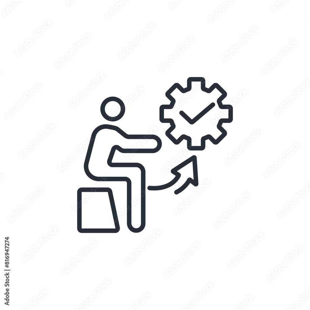 Poster development icon. vector.editable stroke.linear style sign for use web design,logo.symbol illustrati