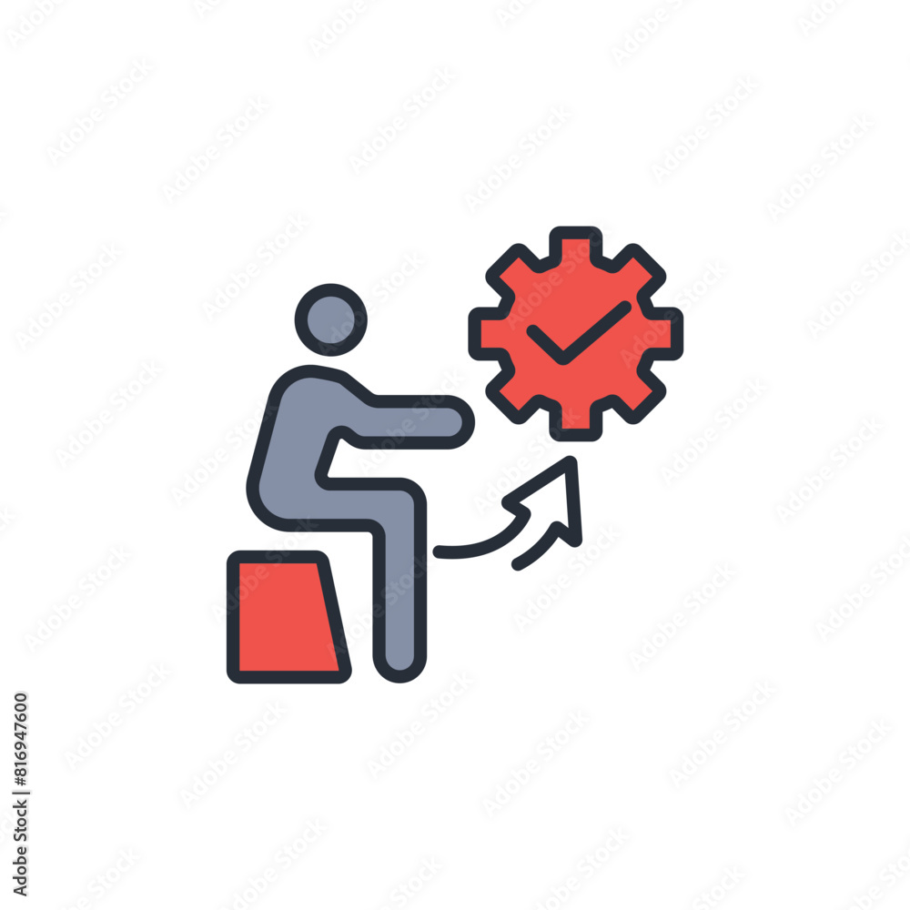 Poster development icon. vector.editable stroke.linear style sign for use web design,logo.symbol illustrati