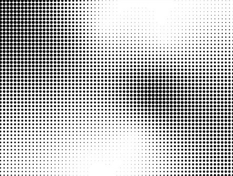 Fundo halftone irregular branco e preto