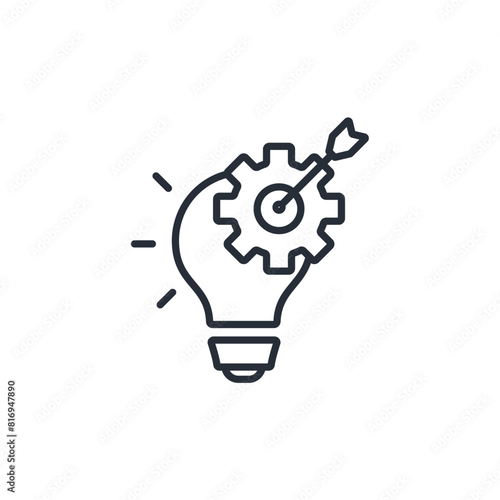 Poster goal setting icon. vector.editable stroke.linear style sign for use web design,logo.symbol illustrat