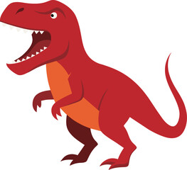 vector illustration tyrannosaurus rex dinosaur flat design