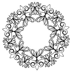 vintage heraldic vector solid color mandala frame