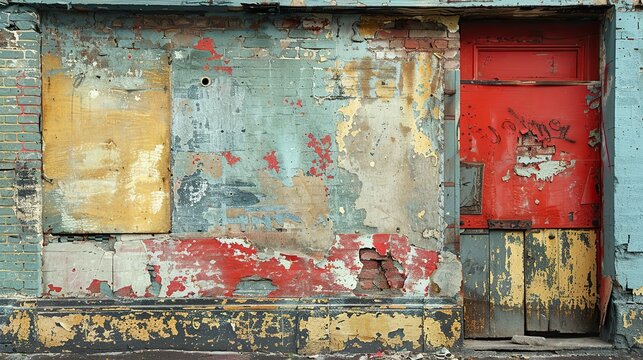 brick wall with a piece of street art that has documented historical events or social changes, preserving memories and providing a glimpse into the past.illustration image