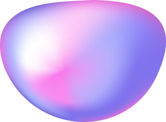 Obraz premium 3d gradient liquid blob shape. Abstract holographic iridescent fluid bubble form. Chrome fluorescent hologram geometry object. Chameleon effect set. Chromatic metal multicolor surface texture