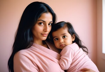 Indian mother and child
