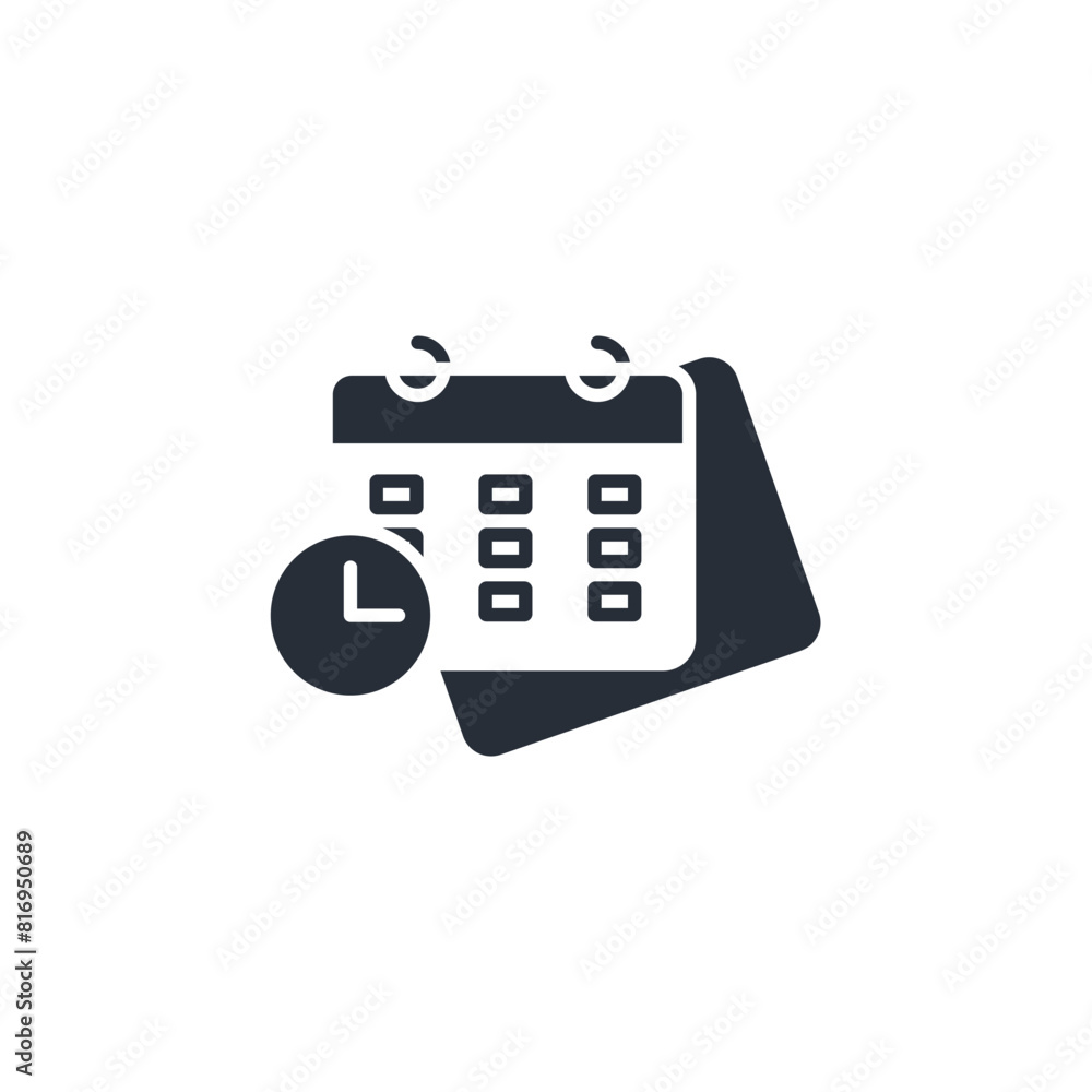 Poster scedule icon. vector.editable stroke.linear style sign for use web design,logo.symbol illustration.