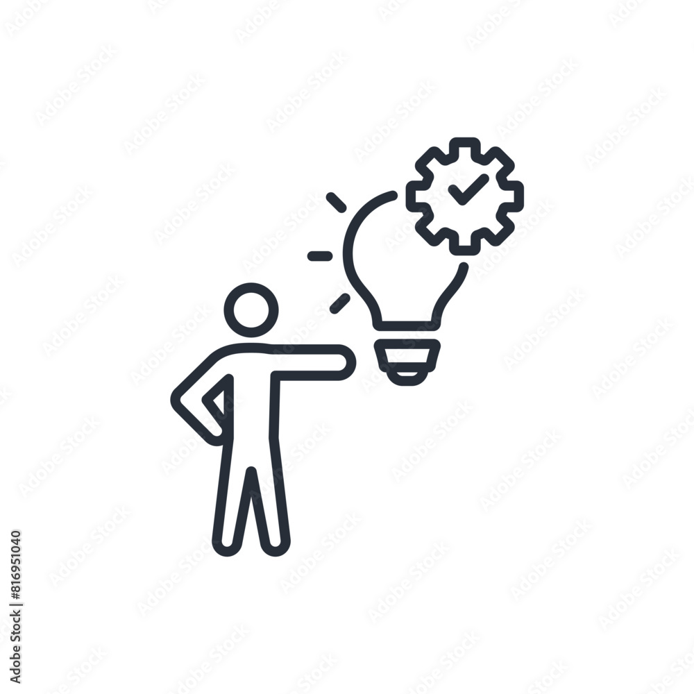 Poster solution icon. vector.editable stroke.linear style sign for use web design,logo.symbol illustration.