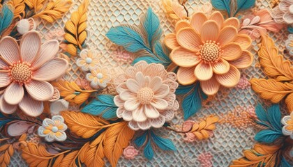 Refined Lace: Seamless Floral Decoration