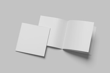Blank Square Brochure White