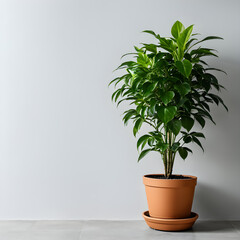 Fototapeta premium a plant in a pot that is on a table