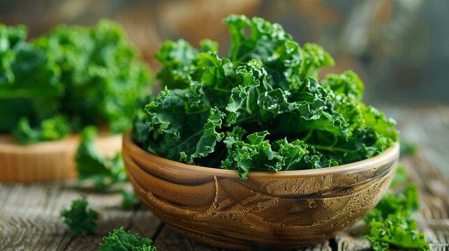 Massaged kale salad healthy delicious salad made kale, olive oil, lemon juice