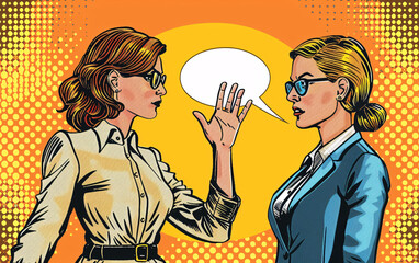 Office Conversation Between Two Female Colleagues
Businesswomen Engaged in Discussion at Workplace
Professional Women Having an Intense Discussion