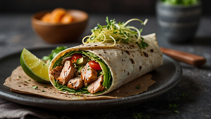 Mexican tortilla wrap Savor the Freshness Chicken Avocado Wrap 