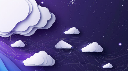 Digital Cloud Network in a Starry Sky