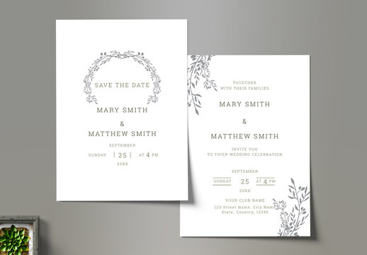 Wedding Invitation Card Layout