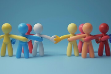 Handshake illustration symbolizing happy friendship for friendship day.