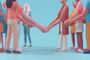 Naklejka premium Handshake illustration symbolizing happy friendship for friendship day.