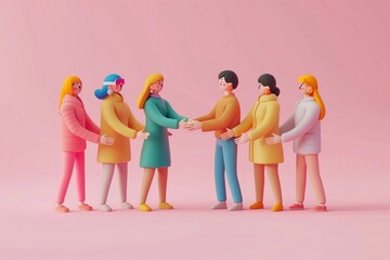 Naklejka premium Handshake illustration symbolizing happy friendship for friendship day.