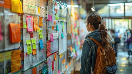Obraz premium whiteboard filled with colorful notes, diagrams, and equations, representing the knowledge and concepts shared in the classroom.illustration