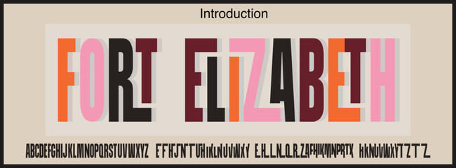 Condensed bold vector font. Alphabet font with strong and bold character. Uppercase set with variation ligature.