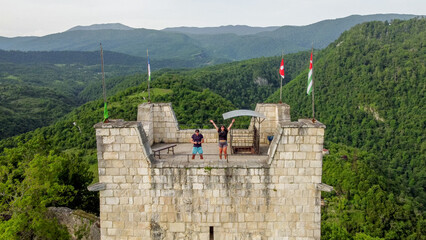  Bird's eye view of the Anakopia fortress in Abkhazia.