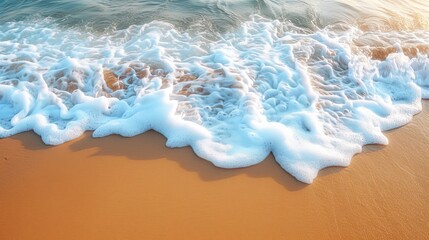 Obraz premium Sea wave crashing on the beach