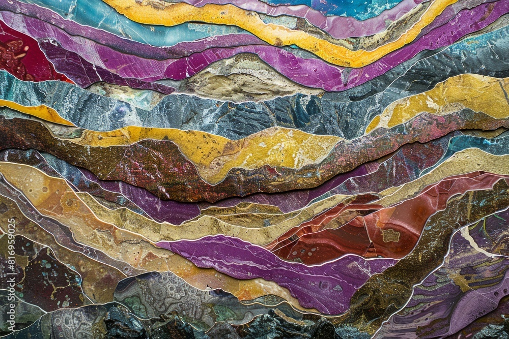Aufkleber vibrant and multicolored abstract marble texture background with a natural wave pattern and artistic