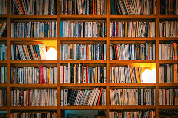 old books on the shelf