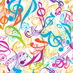Fototapeta premium Abstract Classical music hand drawn doodle banner cartoon vector image