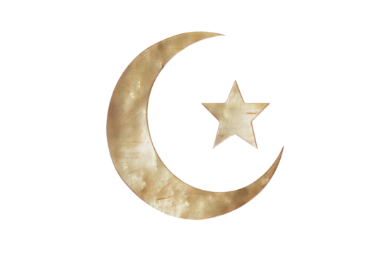 A gold star is on a gold circle, illustrations, clipart, isolated on a transparent background.