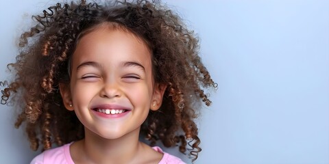 Happiness Captured: Portrait of a Laughing Child Girl on White Background. Concept Portrait Photography, Child Portraits, Laughter Captured, White Background, Happiness Portrait